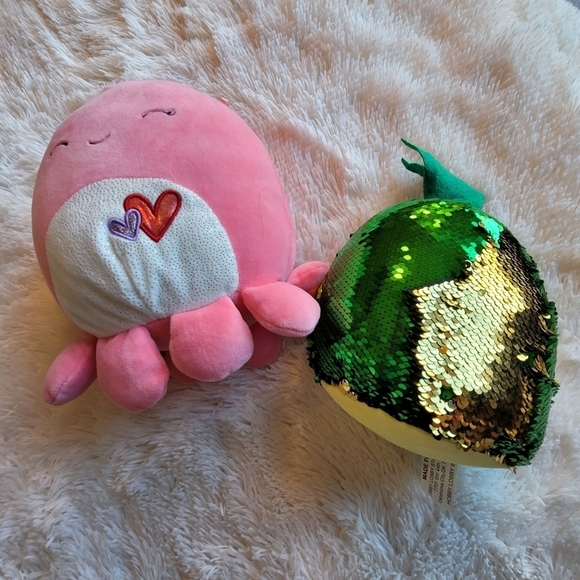 Squishmallows Abby Octopus 8-10 inch plus pineapple sequin plush‎ - Picture 1 of 11